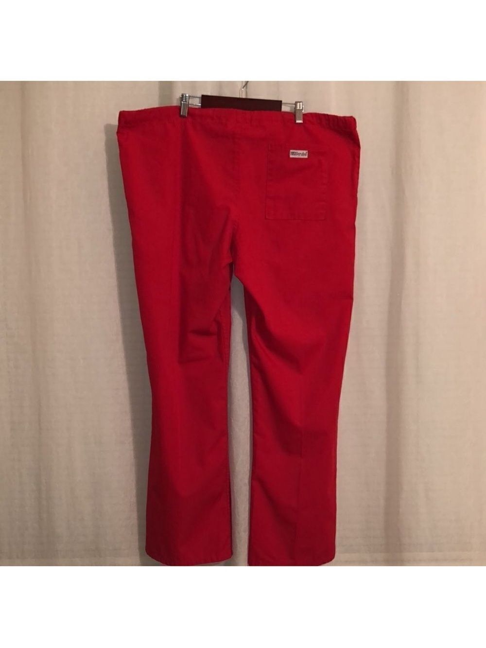 UA M Red Unisex Drawstring Scrub Pants - Picture 2 of 11